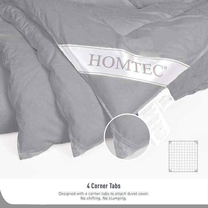 Queen Plus Size Duvet Insert 100% Cotton Down Alternative Comforter 92"x88" Dark Gray Quilted Fluffy Duvet Insert Lightweight All Season with 4 Corner Tabs Breathable Soft