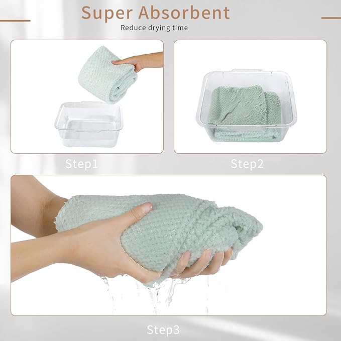 Microfiber Hair Towel Quick Dry Hair Towel Hair Drying Towels Suitable for All Kinds of Hair Ultra Absorbent Long and Thick Hair 20X40inch White (1pcs)