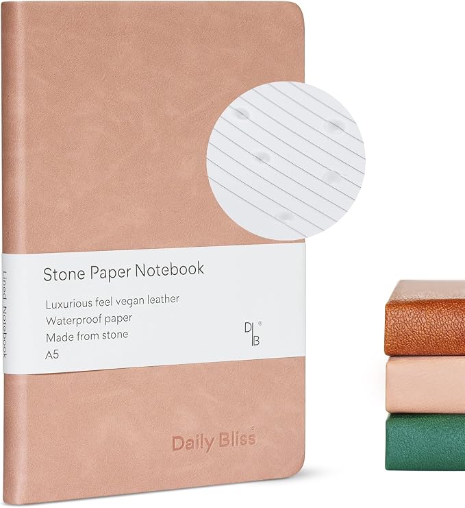 Stone Paper Journal Premium A5 Hardcover Vegan Leather Notebook Journal | 160 Pages | Premium Quality Professional Notebook For Men and Women |Comes With Gift Box Waterproof Notebook