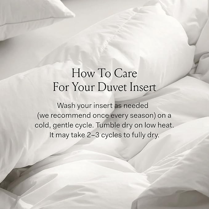 BOLL & BRANCH Down Alternative Duvet Insert - Full/Queen, Midweight - Luxury Shell - Hypoallergenic Primaloft Luxury Down Alternative Fill