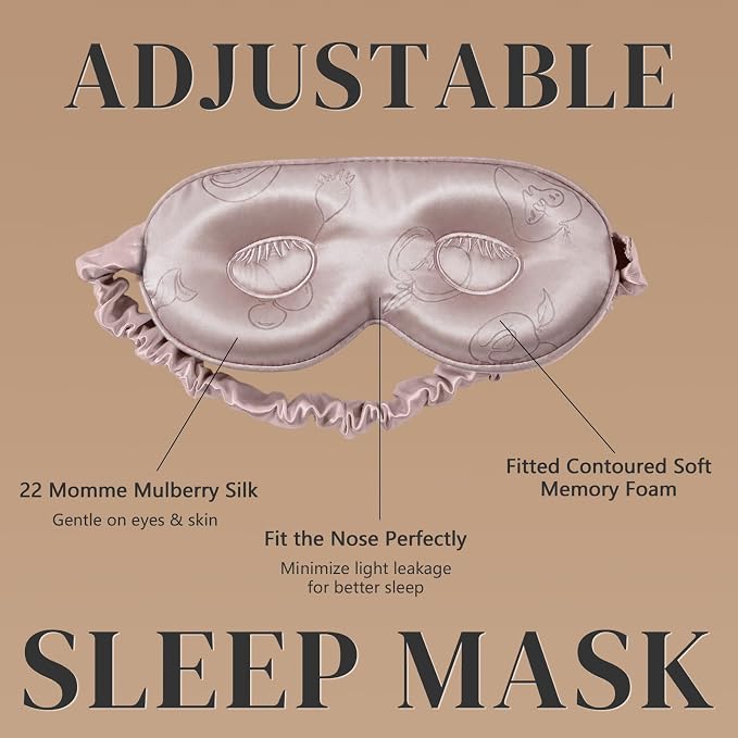 ZIMASILK 22 Momme Silk Pillowcase for Hair and Skin - 100% Pure Mulberry Silk with Hidden Zipper, Grade 6A Luxury Pillow Case, Gift Box, Comes with Pillowcase Mask (Queen 20"x30" Pink Fruit)