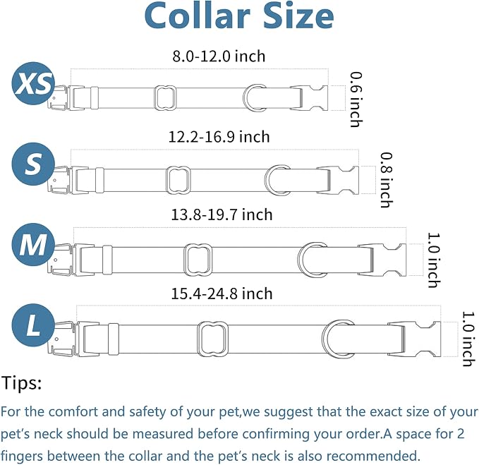 Soft Leather Dog Collar and Leash (6.6') Set - Stylish Rose Gold Heavy Duty Metal Buckle, 4 Adjustable Lengths Leash for Small Medium Large Dogs - Comfortable & Easy to Clean Mint Green M(13.8"-19.7")