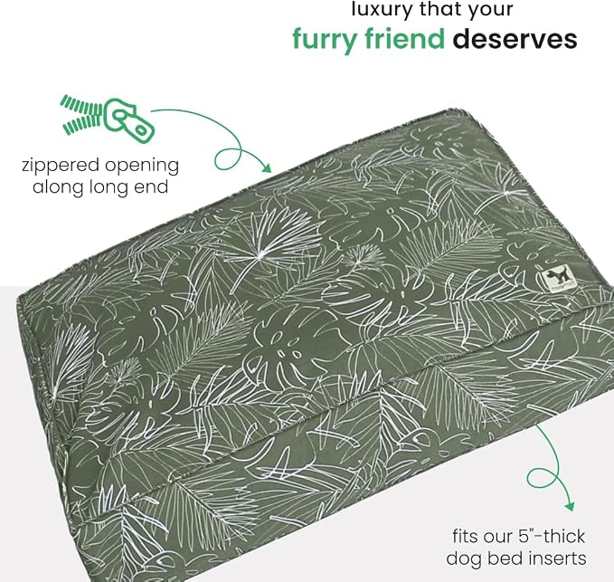 Molly Mutt Panama Dog Bed Duvet Cover, 100% Cotton Canvas Cover for Dog, Puppy, or Cat Bed, Durable, Washable, and Free of Harmful Chemicals, Huge, 36"x45"x5"