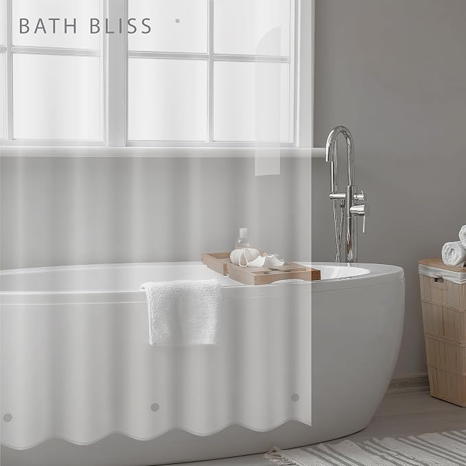 Bath Bliss 2 Pack PVC Standard Shower Curtain Liner | 3G | 70"x72" | Magnetic Hem | Frost
