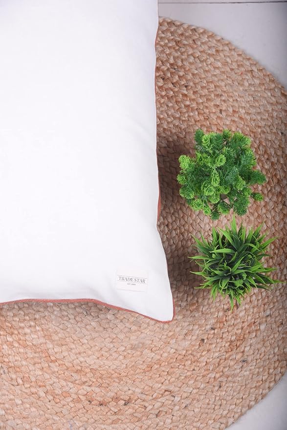Trade Star Handloom Pillow Cases 100% Cotton Throw Pillow Cover Modern Cushion Case Farmhouse Rustic Decor Decorative Authentic (Rust Blossom 14X36 INCHES)