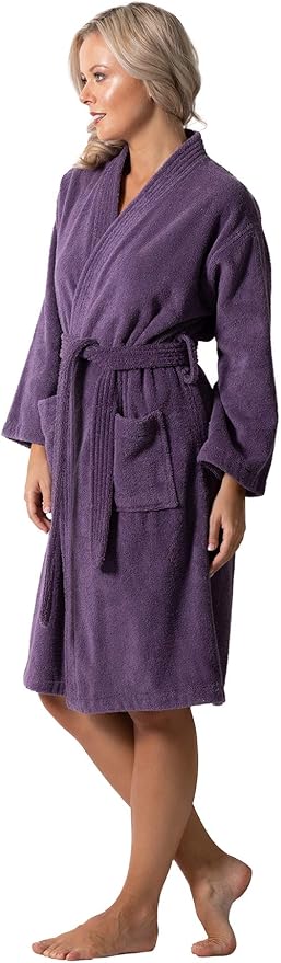 Luxurious Turkish Terry Kimono Collar Super-Soft Terry Absorbent Bathrobes for Women