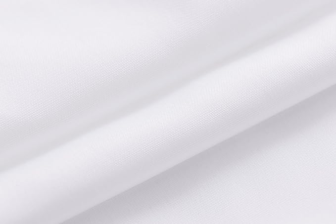 N&Y HOME Fabric Shower Curtain or Liner with Magnets - Washable Hotel Quality Cloth Shower Curtain for Bathroom - White, 71x72