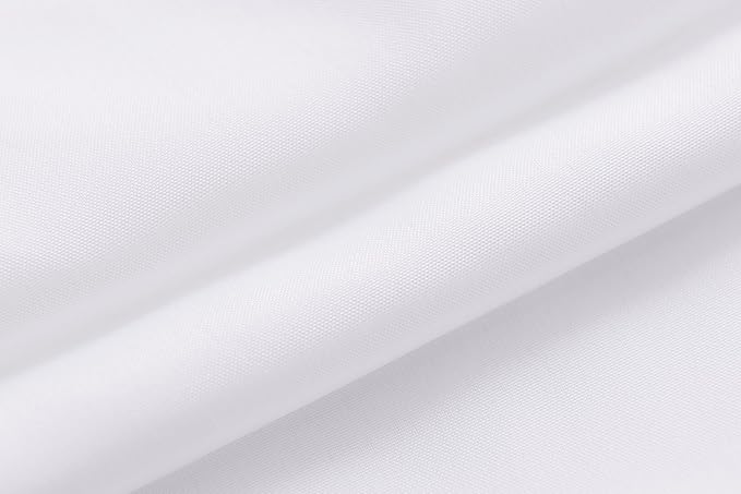 N&Y HOME Fabric Shower Curtain Liner Solid White with Magnets, Hotel Quality, Machine Washable