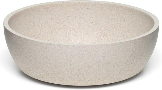 Loving Pets - Dolce Bamboo - Eco-Friendly Pet Bowls & Dishes for Dog, Cats, Puppy Food and Water Bowl -Sustainable and Dishwasher Safe, Made with Real Bamboo (Medium, Oat-Beige)