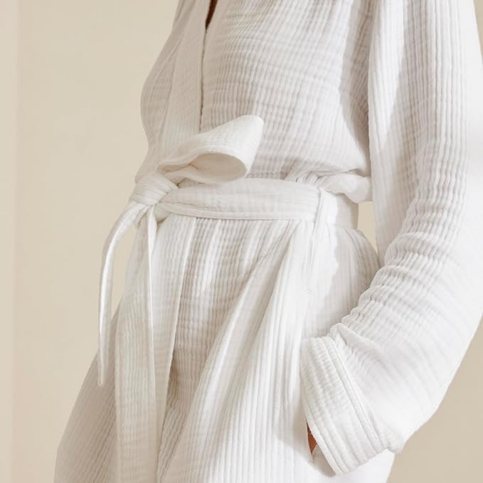 BOLL & BRANCH Dream Robe - 100% Organic Cotton - Ultra Soft, Lightweight, Breathable, and Pre Shrunk - Unisex