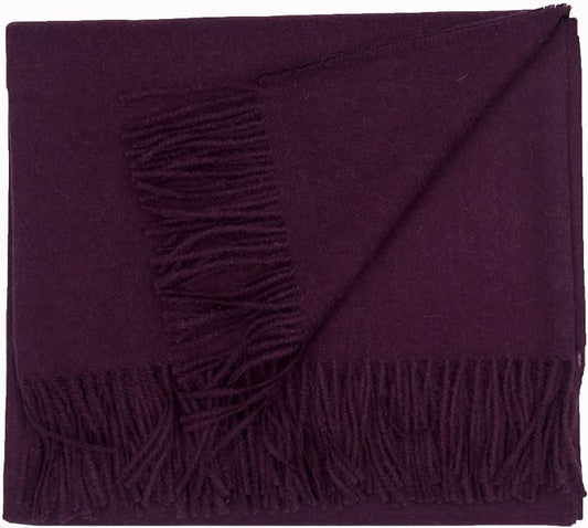 100% Baby Alpaca Throw Blanket, Our Solid Color Throw/Afghan