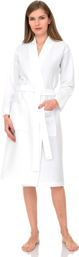 TowelSelections Womens Waffle Robe Kimono Spa Bathrobe Soft Shower Bath Robe for Women XS to XXL
