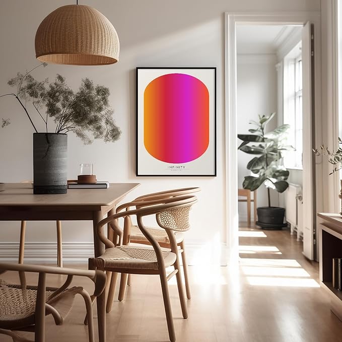 Monem Art Infinity Spectrum Gradient Print - Modern Geometric Abstract Poster - Wall Decor for Living Room, Bedroom or Office - 24x32 Unframed Wall Art by Rs Lab Studio