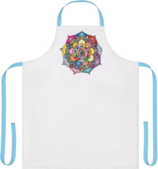 Colorful Floral Mandala Apron | Multicolor Straps