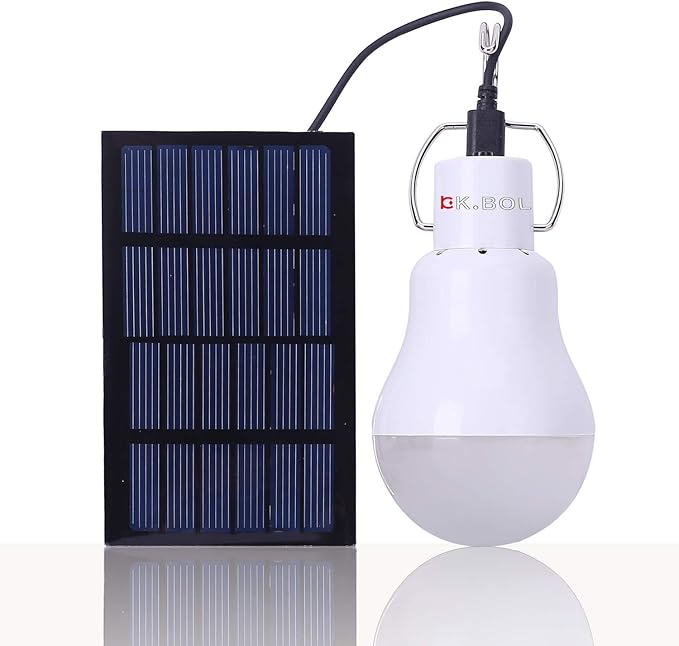 Solar Light Bulb Rechargeable Portable Solar Lamp Led Bulbs for Indoor Emergency Blackout Pet Home Outdoor Fishing Camping Hiking Chicken coop Tent Shed Bird Cage Lantern Lights