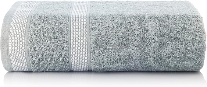 CASA COPENHAGEN Solitaire 6Pcs 100% Egyptian Cotton Large Designer Towels Gift Set- Slate Violet, 600GSM, 2Bath 2Hand 2Washcloths, Bath Towels for Bathroom Set for Women & Men
