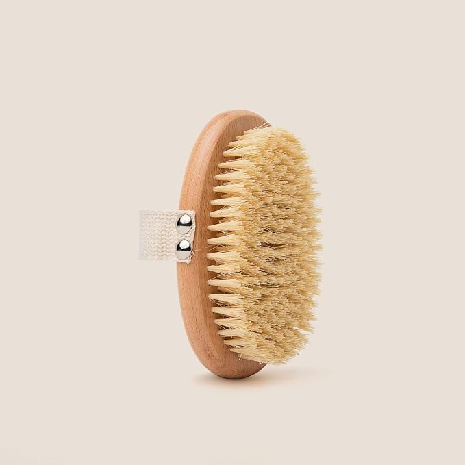 LA SALT CO Dry Brushing Body Brush, Exfoliating Body Scrubber for Dry Skin, Plant-Based with Sisal Bristles