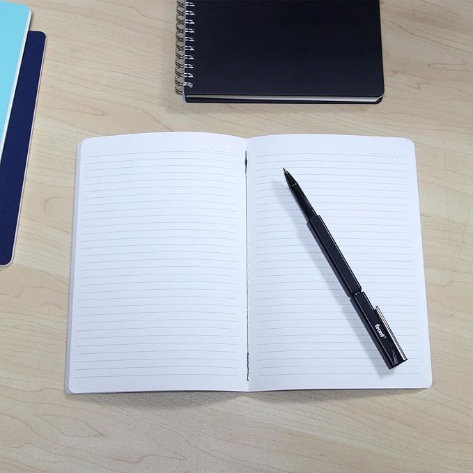 Notebook 3 Pack - 5 “x8”- Made of sustainable and excellent quality paper, simple, natural, portable and flexible design, suitable for office, school (black&dark blue&lime green