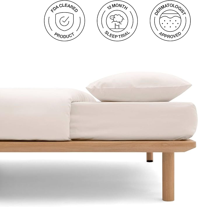 AIZOME Bedsheet Set Made from 100% GOTS Organic Cotton, Non-Toxic Plant-Dyed 340 Thread Count, Hypoallergenic for Sensitive Skin, 4-Piece (Virgin Cotton, Full)
