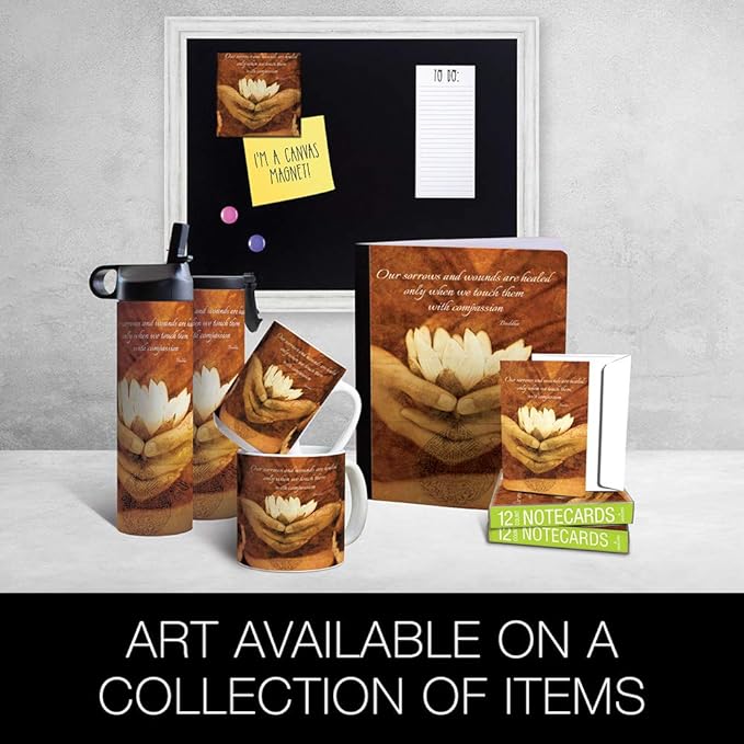 Tree-Free Greetings EcoNotes 12-Count Notecard Set With Envelopes, 4 x 6 Inches, Awakening Lotus Themed Elena Ray Art (56147)
