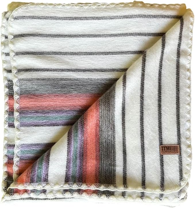 Alpaca Wool Throw Blanket | Ultra Soft, Lightweight, Warm, Breathable, Non-Itchy | Classic, Elegant-Minimalist Design for Bed, Couch, Travel, or Gift | 90" L x 64" W (Fire Tones)