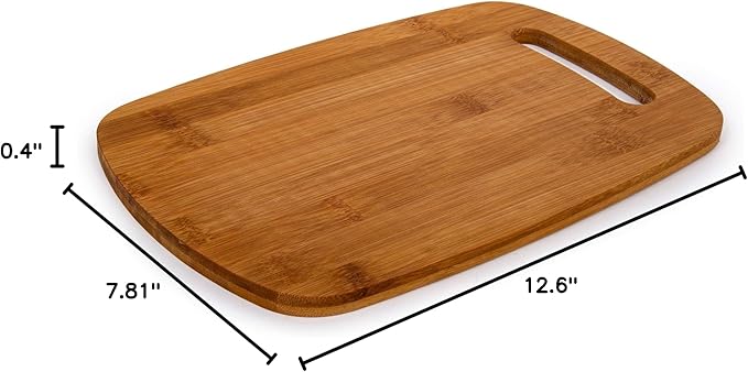 Luciano Housewares, Beige Classic Bamboo Cutting Board, 12.6 x 7.87 inches, 12.75 x 7.87