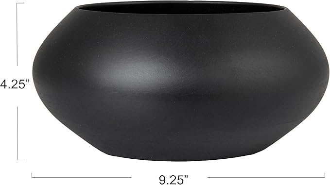 Bloomingville Minimalist Round Mango Wood Bowl, Black