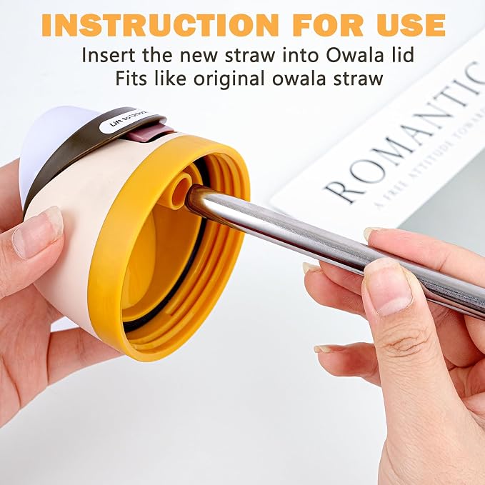 LUCKINEE Drinking Straws Replacement Straw Reusable Straws with Straw Cleaner Brushes for Water Bottle Accessories