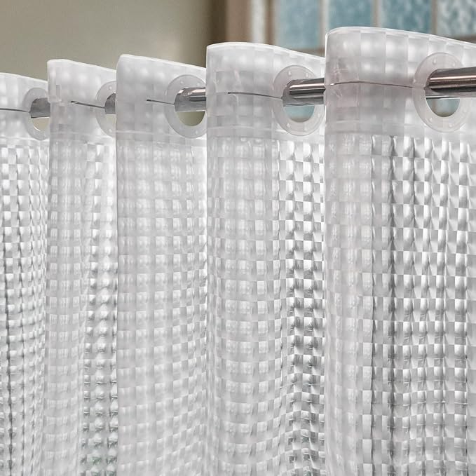 No Hook Waterproof Shower Curtain Liner PEVA Bathroom Shower Curtain 71"x74" Shower Curtain Liner for Bathroom Shower Curtain 3D Cat Eye