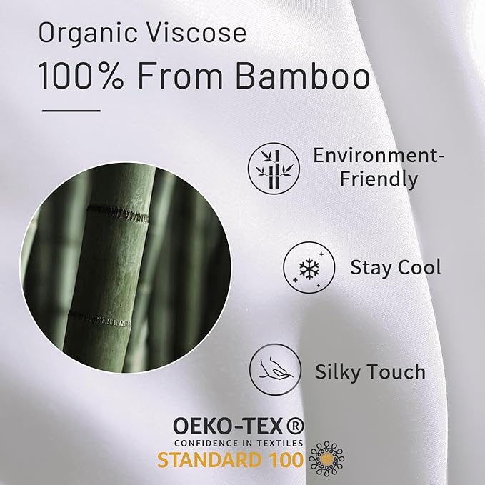 NEXHOME PRO Viscose from Bamboo Super King Comforter, Cooling Lightweight White Natural Organic Duvet Insert, Summer Bedding Blanket Cool Comforters for Hot Sleepers, 8 Corner Tabs(98"x 120")