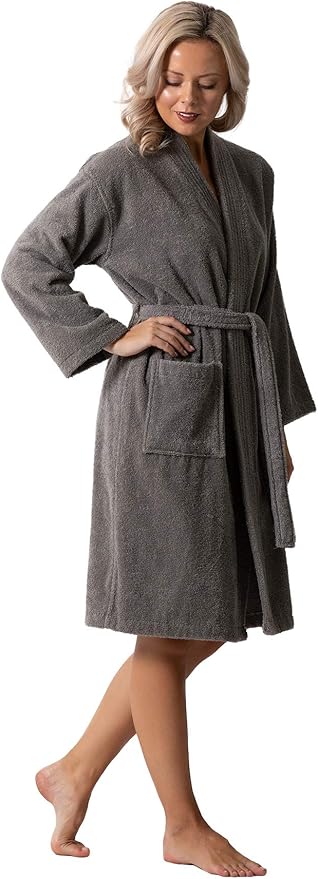 Luxurious Turkish Terry Kimono Collar Super-Soft Terry Absorbent Bathrobes for Women