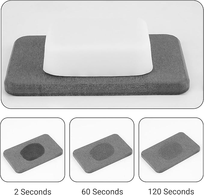 Adorila 2-Pack Diatomite Soap Dish - Instant Dry Bar Soap Holder for Bathroom & Kitchen Sink (Grey)