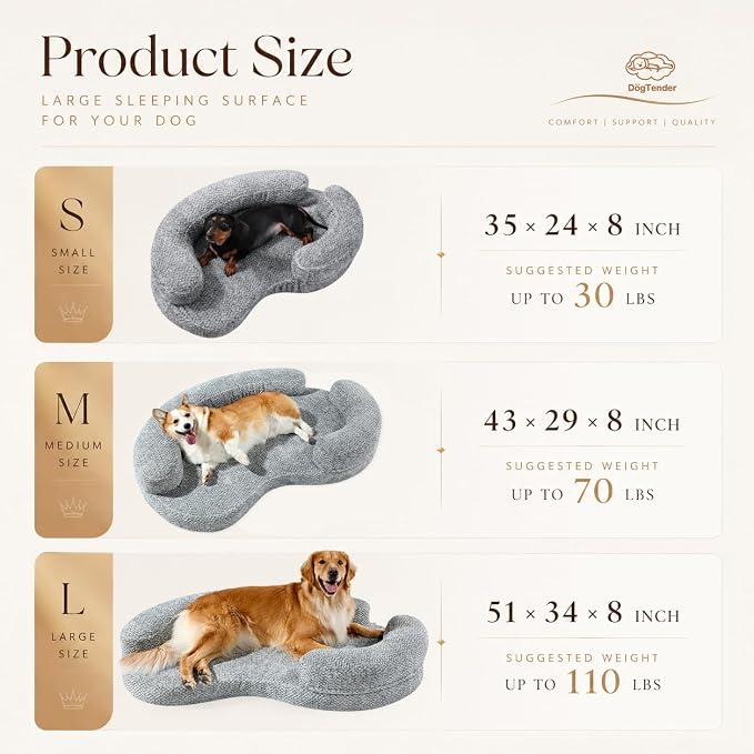 Orthopedic Memory Foam Dog Bed for Small Dogs - Washable & Waterproof & Removable Cover - Round Calming Dog Bed for Anxiety Relief(35 x 24 x 8 Inch)