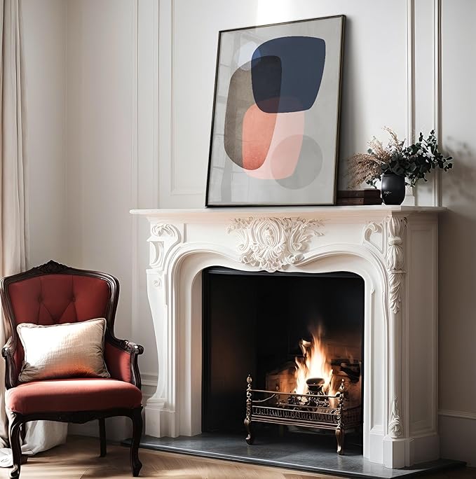 Monem Art Pastel Abstract Organic Shapes Print - Scandinavian Minimalist Art Poster - Wall Decor for Living Room, Bedroom or Office - 8x10 Unframed Wall Art by Mareike Bohmer