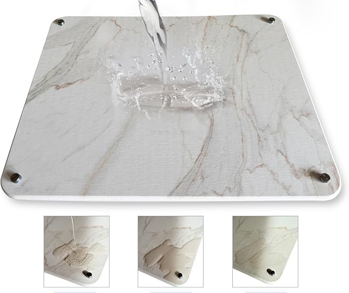 Generic Stone Drying Mat for Kitchen Counter Marble Pattern, 14x18 Inches, Diatomaceous Earth, Medium-Large, White