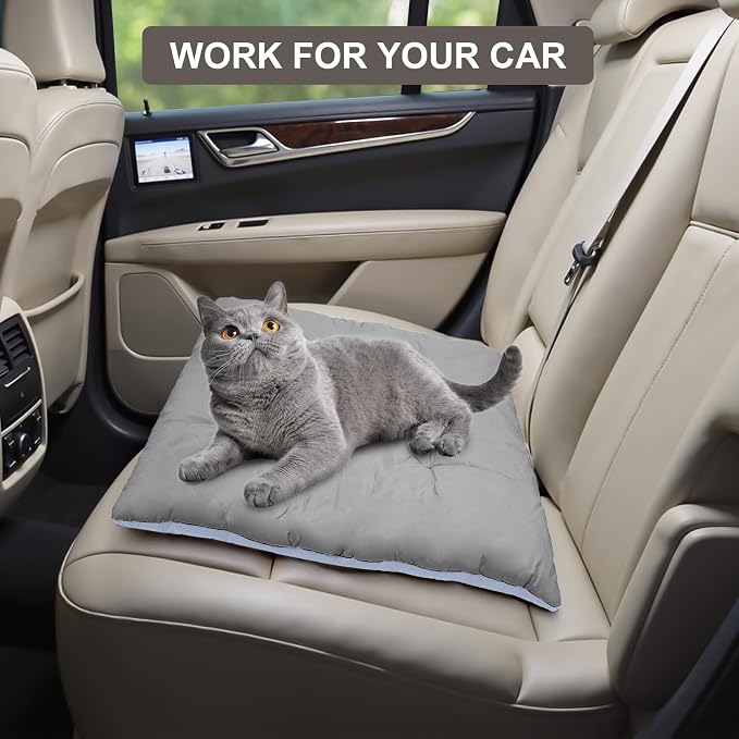 Cat Bed Mat,100% Cotton Warming Cat Pad, Pet Warm Pad for Cats, Mat for Dog and Cats Indoor Bed Couch Sofa Floors,Water Resistant Warm Mattress Avaliable on Both Sides