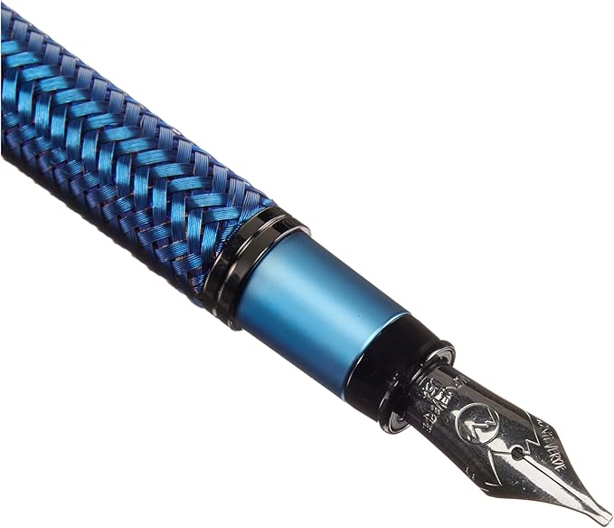 Monteverde Innova Formula M Fountain Pen, Blue - Stub Nib, Durable PVD Coating, Refillable, JoWo Stainless Steel Nib, Premium Gift Box