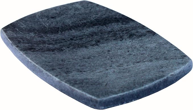 KLEO Natural Stone Soap Dish or Bath Accessories for Bath Tub or Wash Basin (Black with Natural Lines)