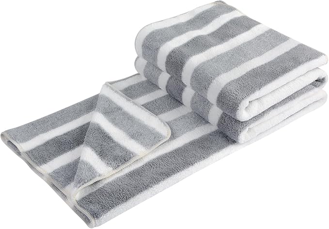 KinHwa Dog Towel Super Absorbent Pet Bath Towel Microfiber Dog Drying Towel for Small, Medium, Large Dogs and Cats 30inch x 50inch 1 Pack Light-Gray