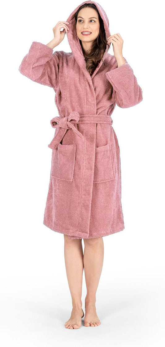 Nine West Women's Hooded Terry Bathrobe