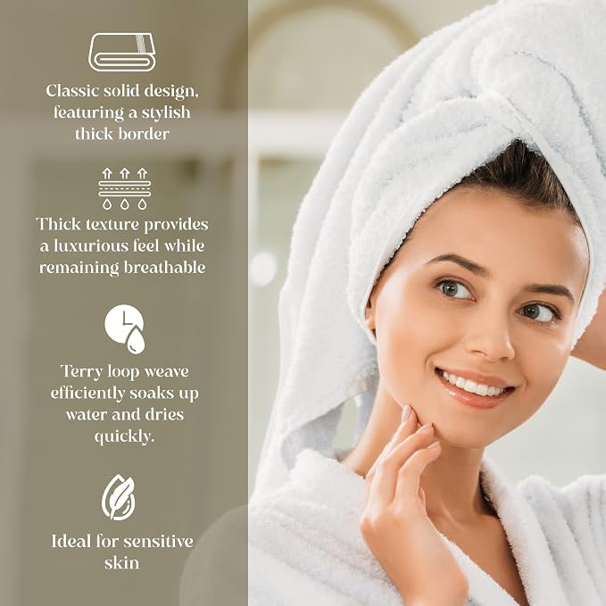 Superior Organic Cotton Solid Accessories for Bathrooms Towel Set, 12PC, Silver 12 Piece