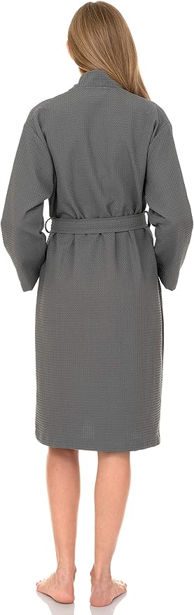 TowelSelections Womens Waffle Robe Kimono Spa Bathrobe Soft Shower Bath Robe for Women XS to XXL