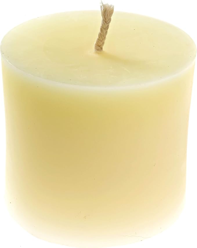 100% Pure Beeswax Candle – Long Lasting Burn – Non-Toxic & Hypoallergenic – Natural Honey Aroma – Handcrafted – Sustainably Sourced – Alternative Imagination – 3x3 Inch – White