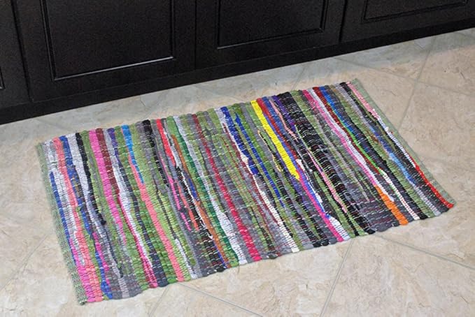 DII Chindi Home Collection Handwoven Multicolor Area Rag Rug, 2' 3" x 6', Multi Colors