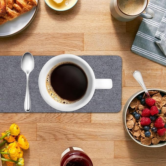 Water Absorbing Stone Tray, Quick-Dry No Skidding Water Absorbent Diatomite Coasters, Absorbing Stone, Absorbent Coasters, Sink Tray for Dish Soap Bottles Toothbrush Cup