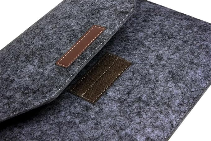 Felt Laptop Sleeve Bag Tablet PC Case Ultra Slim Business Carrying Envelope Case Protective Bag, Compatible with Apple MacBook, Acer Dell HP Microsoft Notebook (Dark Gray, 15-inch)