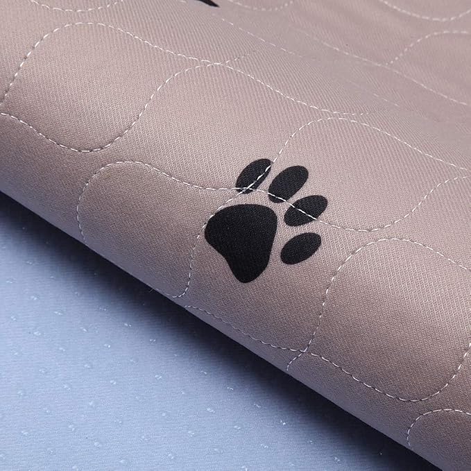 SincoPet Washable Dog Pee Pads with Puppy Grooming Gloves,Puppy Pads,Reusable Pet Training Pads,Large ,Waterproof Pet Pads for Dog Bed Mat,Super Absorbing Whelping Pads,48 Round Inch (Pack of 2)