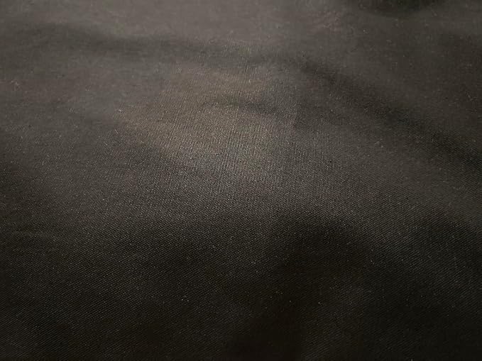 Natural Cotton Canvas Dog Bed – Raw Cotton Filled Pet Cushion Insert, Breathable Eco-Friendly Dog Mattress, Durable Washable Cover with Zipper (Black, Large 48"x30"x5")