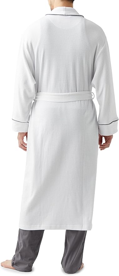 Amazon Essentials Men's Lightweight Cotton Waffle Bathrobe (Available in Big & Tall)