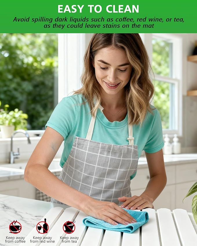 White Stone Drying Mat for Kitchen Counter, Diatomaceous Dish Drying Mat 16x24 Inch, Fast-Absorbing Quick-Dry Non-Slip Sink Tray